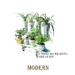 모던 물받이 화분 정리대 2단 인테리어 진열대 선반