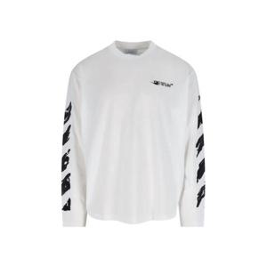오프화이트 긴팔 티셔츠 OMAB09CF25JER003 0110 White