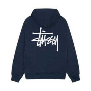 스투시 베이직 스투시 후드 네이비 19250001925000M