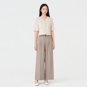 [케네스레이디] 솔티 와이드 슬랙스 EWSLPK0100