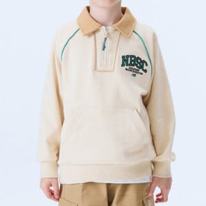 M 뉴발란스키즈긴팔티 HQK NK9CE3103U-36 ESSENTIAL 카라 배색 반집업 스