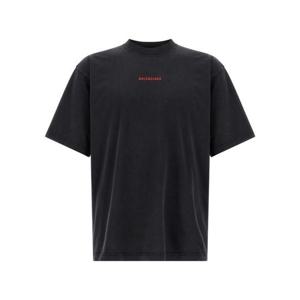 발렌시아가 반팔 티셔츠 A00256568 Black