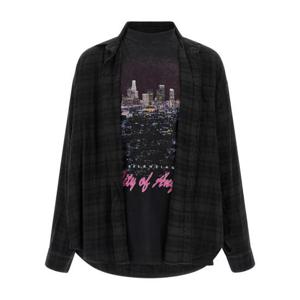 발렌시아가 반팔 티셔츠 A00257091 Black