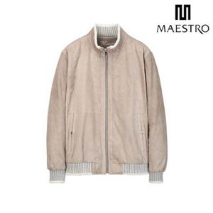 [마에스트로] [25FW]베이지 염소가죽 하이넥 블루종 (MAJU5D711I2)