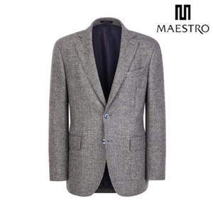 [마에스트로] [25FW][FERLA] 다크블루 알파카 스타체크 자켓 (MAJA5D041B3)