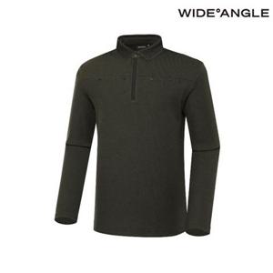 [와이드앵글] WMW23211K7 CO 스트라이프 카라 폴로 티셔츠 M (Khaki)