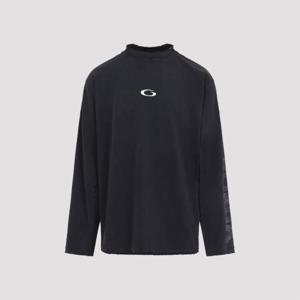발렌시아가 반팔 티셔츠 850420 TTVE5 9374 FADED WASHED BLK WH
