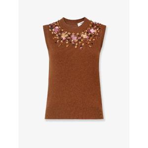 FENDI Sleeveless wool and cashmere sweater FZXE01