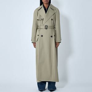 25 FW 발렌시아가 Cocoon 코쿤 코튼 개버딘 맥시 트렌치 코트 베이지 850872 TSP13 9772