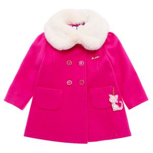 [프렌치캣(백)]핑크 퍼카라 코트 (Q36DAC010)