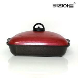 키친아트 국산 다용도 사각 매직팬 직화냄비 고구마냄비 28cm