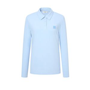 헤지스 골프 여성 24FW 블루 여성 BASIC 긴팔 카라티 HWTS4C601B1
