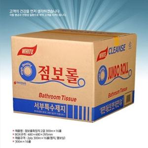 클렌저 점보롤화장지 2겹 300m x 16롤