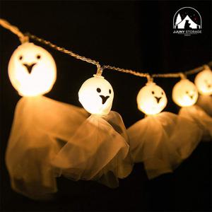 쭈니스토리지 할로윈 패브릭 고스트전구 조명 3M 장식 소품 파티