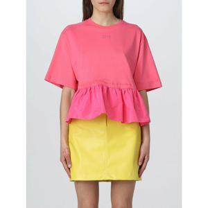 [MSGM] 라프리마 여성 티셔츠 인 코튼 앤 태피터 MDM173237002 14 Fuchsia /6