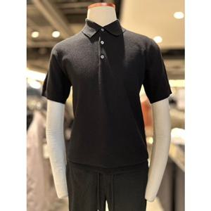[레노마] RRBIKT92A 25 S S 신상 블랙컬러 데일리 반팔 카라니트