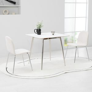 프랑크 세라믹 800X800 사각 빌리 2인 식탁 세트 인테리어 카페 주방 식탁 커피숍