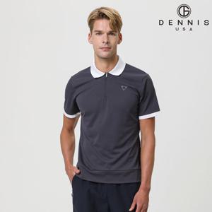 데니스골프 남성 액티브 라인 배색 반팔카라티_NAQMMTS035