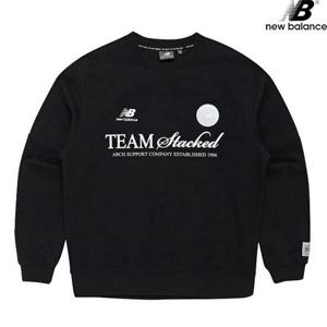 [뉴발란스] NBNCD22363-BK TEAM STACKED 맨투맨 남녀공용 긴팔티