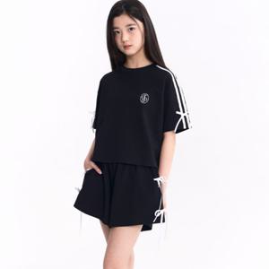 [더데이걸]발레코어 크롭 반팔 반바지 세트TGMS25302_IC