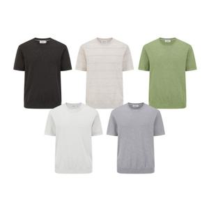 [리얼지오지아][5컬러] 25SS 데일리 린넨터치 슬럽 반팔니트 ADF2ER1902 CM9344