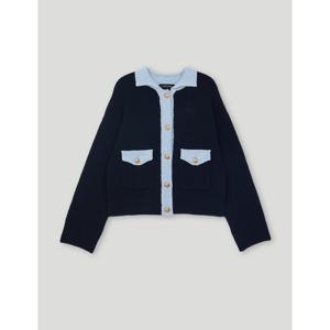 [코데즈컴바인]배색 카라 가디건 (CKA-CD501W1)