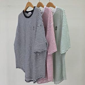 [아이우먼]빅사이즈단가라티 U303L505 컬러링스트라이프하프티 OL