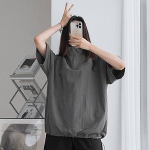 [리빌모아]남여공용 루키 아노락 반지퍼 카라 반팔티 5C-TSH-Q01