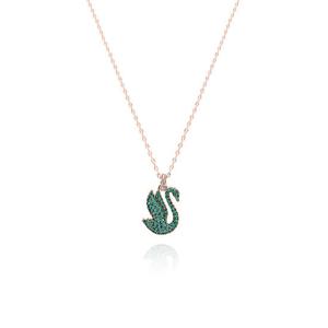 스와로브스키 5650067 Swan 스완 그린 미디움 목걸이