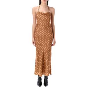 마린세르 롱 원피스 WDR302BCWOV0060 BG70 DARK CAMEL