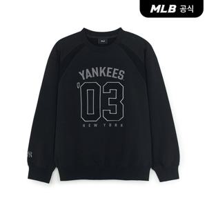 [MLB공식] 25F 바시티 스포티브 넘버그래픽 맨투맨 NY (Black) 3AMTV0254