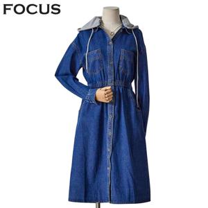 [포커스]후드데님원피스 FBS4A7POP0015_BP