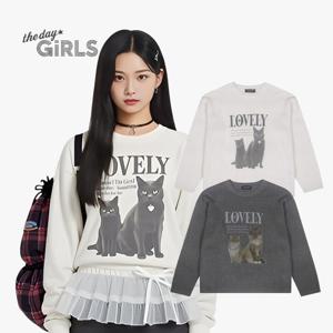 [더데이걸]시크 고양이 풀오버 스웨터 TGKA25W01 [모다아울렛 남