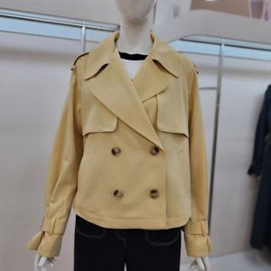 [JJ JIGOTT][JJ지고트]더블 플랩 숏 트렌치 코트 GN3M0TC93_DG
