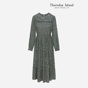 [Thursday Island] 패턴 믹스 롱 원피스 (T236MOP544W)
