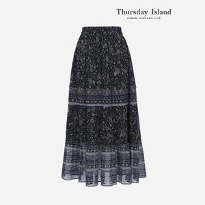 [Thursday Island] 보더 믹스 스커트(T236MSK131W)