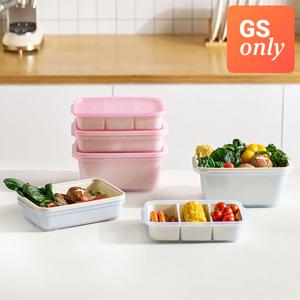 이지앤프리 싱싱프레시 신선 보관용기 5종 6P 세트(3L 용기 1P+채반1P , 1.7L용기 2P +채반1P+나눔칸칸 1P)
