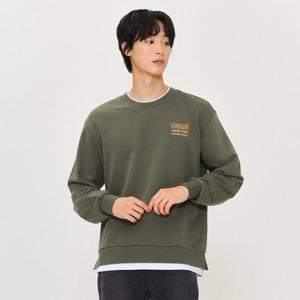 남성 포토 그래픽 맨투맨 티셔츠-EERK5116B0V