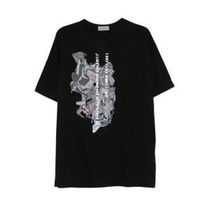 요지 야마모토 반팔 티셔츠 HLT95992 BLACK