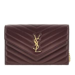 생로랑 YSL 퀼티드 가죽 플랩 체인 장지갑 742920 AAA44 6195