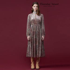 [Thursday Island] 패턴 벨벳 원피스(T238MOP239W)