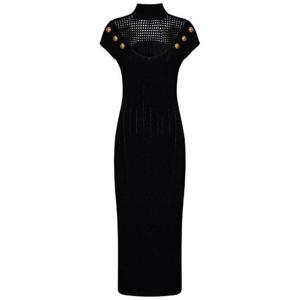Balmain 컷아웃 디테일 골지 드레스 AF0RK025KE17 0PA TP948798255