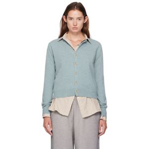 25 FW 아크네 여성 블루 야크 울 핏 가디건 252129F095012