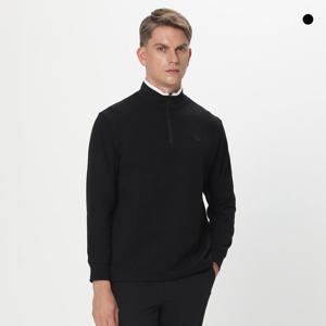 데니스골프 25FW신상 남성 피치기모 엠보 반목 집업 긴팔티셔츠_NAQWMTS023