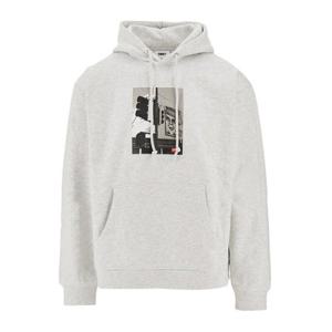 오베이 그래픽 캥거루 포켓 후드티 22MC0001472 HEATHER GREY