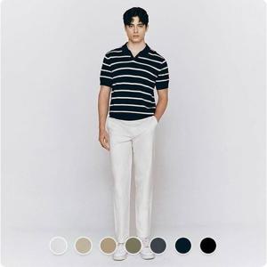 [지오다노]남성 여름 테이퍼드핏 코튼 트윌 치노 팬츠 면 바지 115525