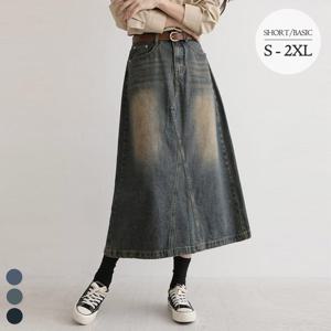어썸 [올데이스커트No.2] 데일리 A라인 데님 롱스커트_264960