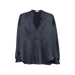25 FW Brunello Cucinelli 드롭숄더 실크 블라우스 M0C59EA101C7186 TP443479865