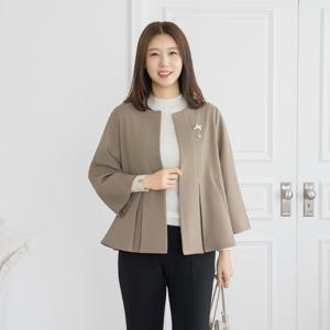 엄마옷 마담4060 클래씨마담 노카라주름자켓 여성 데일리 -ZJK2510007-