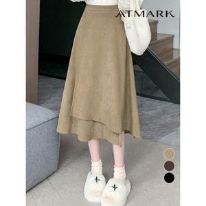 [앳마크]ATMARK 코듀로이랩플레어스커트_AA56SK023G